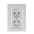 Розетка 2-м СП Karea 10А IP20 б/з сереб. Makel 56065017