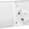 Розетка 2-м ОП Simon15 16А IP54 250В с заземл. с крышкой винт. клеммы бел. Simon 1594433-030