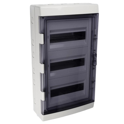 Бокс модульный накладной PDB/W 4036 GR (ЩРН-ПГ-36) IP65 пластик. JazzWay 5072169