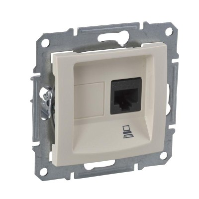 Розетка компьютерная 1-м СП Sedna RJ45 кат.5E UTP неэкранир. механизм беж. SchE SDN4300147 Розетка компьютерная 1-м СП Sedna RJ45 кат.5E UTP неэкранир. механизм беж. SchE SDN4300147