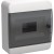 Корпус ЩРН-П-8 TEKFOR IP41 черн. прозр. дверь пластик. IEK TF5-KP12-N-08-41-K01-K03