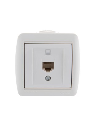 Розетка компьютерная 1-м ОП Nata RJ45 бел. LEZARD 710-0200-139 Розетка компьютерная 1-м ОП Nata RJ45 бел. LEZARD 710-0200-139