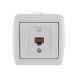 Розетка компьютерная 1-м ОП Nata RJ45 бел. LEZARD 710-0200-139