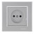 Розетка 1-м СП Karea 10А IP20 б/з сереб. Makel 56065022