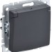 Розетка BRITE РСбш10-3-БрГ 16А IP20 с заземл. защ. шторки с крышкой механизм графит IEK BR-R16-16-K53
