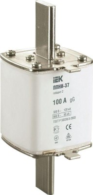 Вставка плавкая ППНИ-37 100А габарит 2 IEK DPP40-100 Вставка плавкая ППНИ-37 100А габарит 2 IEK DPP40-100
