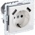 Розетка BRITE РЮш10-1-БрБ 16А с USB A+A 2.1А с заземл. защ. шторки механизм бел. IEK BR-R14-16-U21-D21-K01