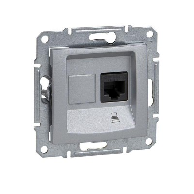 Розетка компьютерная 1-м СП Sedna RJ45 кат.5E UTP неэкранир. механизм алюм. SchE SDN4300160 Розетка компьютерная 1-м СП Sedna RJ45 кат.5E UTP неэкранир. механизм алюм. SchE SDN4300160