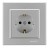 Розетка 1-м СП Karea 16А IP20 с/з сереб. Makel 56065028