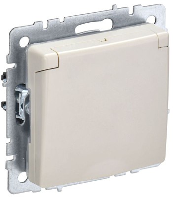 Розетка BRITE РСбш10-3-БрКр 16А IP20 с заземл. защ. шторки с крышкой механизм беж. IEK BR-R16-16-K10 Розетка BRITE РСбш10-3-БрКр 16А IP20 с заземл. защ. шторки с крышкой механизм беж. IEK BR-R16-16-K10