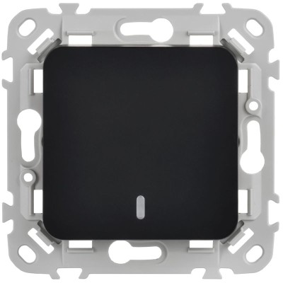 Выключатель проходной 1-кл. СП FLITE ВС61-1-1-ФлЧ 10А с индикацией механизм черн. IEK FI-V12-1-10-1-K02