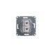 Розетка компьютерная 2-м Glossa RJ45 кат.5E механизм бел. SE GSL000185KK