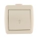 Переключатель проходной 1-кл. ОП Nata 10А IP20 крем. LEZARD 710-0300-105