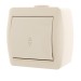 Переключатель проходной 1-кл. ОП Nata 10А IP20 крем. LEZARD 710-0300-105