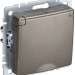 Розетка BRITE РСбш10-3-БрШ 16А IP20 с заземл. защ. шторки с крышкой механизм шампань IEK BR-R16-16-K37