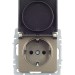 Розетка BRITE РСбш10-3-БрШ 16А IP20 с заземл. защ. шторки с крышкой механизм шампань IEK BR-R16-16-K37