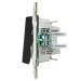 Выключатель проходной 2-кл. SKANDY 10А SK-V10Bl с индикацией черн. IEK SK-V22-1-10-K02