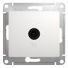 Розетка телевизионная проходная TV 1-м СП Glossa 4дБ механизм бел. SE GSL000192