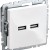 Розетка BRITE USB A+A 3.1А РЮ10-1-БрБ механизм бел. IEK BR-U21-D31-K01