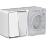 Блок ОП AtlasDesign PROFI IP54 (розетка 1-м 16А заземл. защ. шторки + 2-кл. выключатель 10А) сер. SE ATN543074