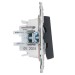 Выключатель проходной 2-кл. SKANDY 10А SK-V10G с индикацией графит IEK SK-V22-1-10-K53