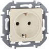 Розетка 1-м СП Inspiria 16А IP20 250В 2P+E защ. шторки немецк. стандарт механизм сл. кость IEK 673731