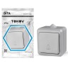 Кнопка звонка ОП Dita IP54 10А 250В сер. TOKOV ELECTRIC TKL-DT-DB-C06-IP54