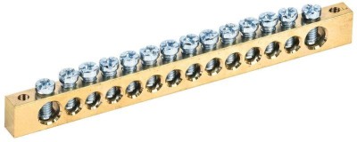 Шина PEN "земля-ноль" 8х12мм 14/2 (14групп/крепеж по краям) IEK YNN21-14-100 Шина PEN "земля-ноль" 8х12мм 14/2 (14групп/крепеж по краям) IEK YNN21-14-100