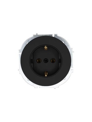 Розетка 1-м OSEN IP20 16А с заземл. ПБТ механизм черн. бархат LEZARD 743-4288-122B