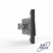 Переключатель перекрестный 1-кл. СП Pixel IP20 механизм карбон TOKOV ELECTRIC TKE-PX-P1R-C14