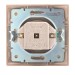 Розетка 1-м СП Mira 16А IP20 без заземл. со вставкой керамика свет. корич. перламутр. LEZARD 701-3131-121