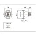 Кнопка антивандальная d12 Б/Фикс (2с винт) OFF-(ON) сфера (A12-A3) Rexant 36-3150