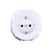 Розетка 1-м OSEN IP20 с заземл. ПБТ бел. LEZARD 743-0288-122B