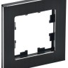 Рамка 1-м BRITE РУ-1-1-БрЧ металл черн. IEK BR-M12-M-K02