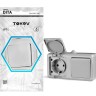 Блок ОП Dita (розетка 16А 250В с заземл. + 1-кл. выкл. 10А) IP54 сер. TOKOV ELECTRIC TKL-DT-V1RZ-C06-IP54
