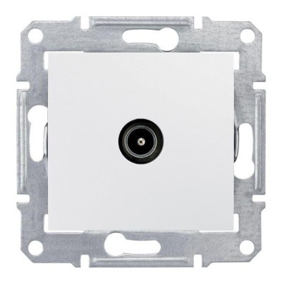 Розетка телевизионная проходная TV 1-м СП Sedna 4дБ механизм бел. SchE SDN3201821