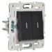 Выключатель 2-кл. SKANDY 10А SK-V09Bl с индикацией черн. IEK SK-V20-1-10-K02