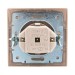 Розетка 1-м СП Mira 16А IP20 с заземл. со вставкой керамика свет. корич. перламутр. LEZARD 701-3131-122