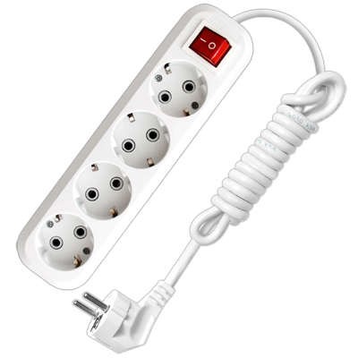 Удлинитель 4х2м с заземл. 16А IP20 S-304 ПВС 3х1 с выкл. UNIVersal 9634419 Удлинитель 4х2м с заземл. 16А IP20 S-304 ПВС 3х1 с выкл. UNIVersal 9634419