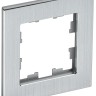 Рамка 1-м BRITE РУ-1-1-БрА металл алюм. IEK BR-M12-M-K47