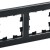 Рамка 2-м BRITE РУ-2-1-БрЧ металл черн. IEK BR-M22-M-K02