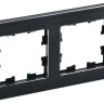 Рамка 2-м BRITE РУ-2-1-БрЧ металл черн. IEK BR-M22-M-K02