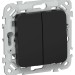 Выключатель 2-кл. СП FLITE ВС12-1-0-ФлЧ 10А механизм черн. IEK FI-V20-0-10-1-K02