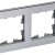 Рамка 2-м BRITE РУ-2-1-БрА металл алюм. IEK BR-M22-M-K47
