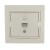 Розетка компьютерная 1-м СП Mira RJ45 крем./крем.. LEZARD 701-0303-139