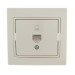 Розетка компьютерная 1-м СП Mira RJ45 крем./крем.. LEZARD 701-0303-139