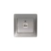 Розетка компьютерная 1-м Glossa RJ45 кат.5E механизм платина SE GSL001281K