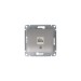 Розетка компьютерная 1-м Glossa RJ45 кат.5E механизм платина SE GSL001281K