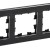 Рамка 3-м BRITE РУ-3-1-БрЧ металл черн. IEK BR-M32-M-K02