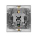 Розетка 2-м СП Inspiria 16А IP20 250В с заземл. защ. шторки безвинтов. клеммы механизм алюм. IEK 673757